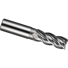 SGS - 25mm, 3.937" LOC, 0.984" Shank Diam, 6.89" OAL, 4 Flute, Solid Carbide Square End Mill - Exact Tool & Supply