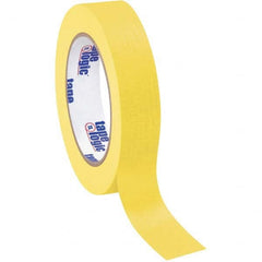 Tape Logic - Pack of (12), 60 Yd Rolls 1" Yellow Crepe Paper Masking Tape - Exact Tool & Supply