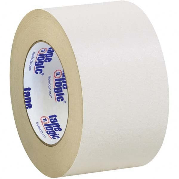 Tape Logic - Pack of (3), 36 Yd Rolls 3" Tan Crepe Paper Masking Tape - Exact Tool & Supply