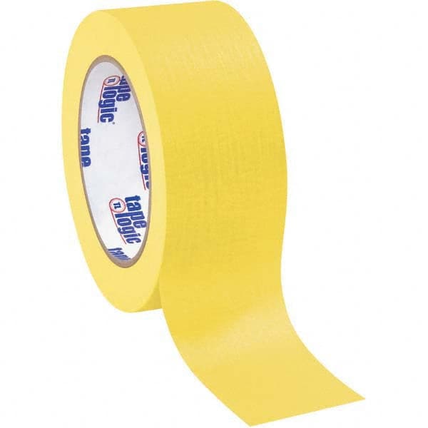 Tape Logic - Pack of (12), 60 Yd Rolls 2" Yellow Crepe Paper Masking Tape - Exact Tool & Supply