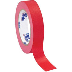 Tape Logic - Pack of (12), 1" x 60 Yd Rolls, Red Crepe Paper Masking Tape - Exact Tool & Supply