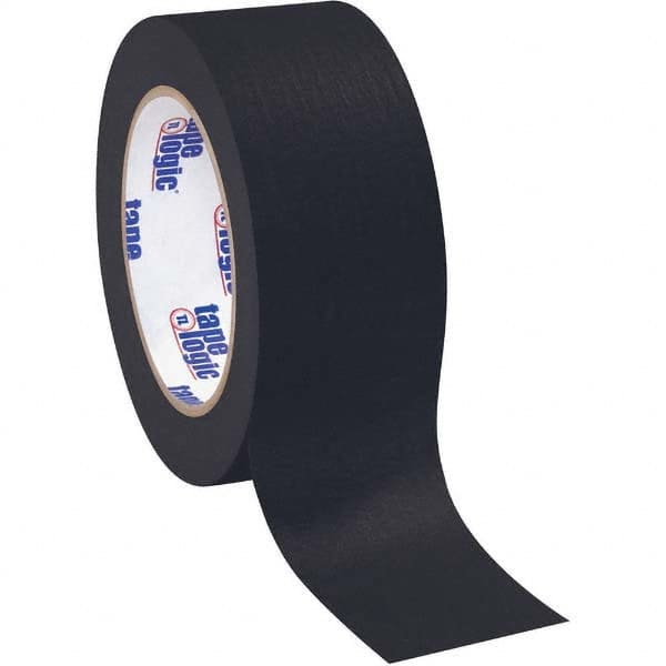 Tape Logic - Pack of (12), 60 Yd Rolls 2" Black Crepe Paper Masking Tape - Exact Tool & Supply