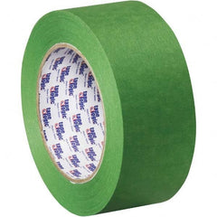 Tape Logic - Pack of (12), 60 Yd Rolls 2" Green Crepe Paper Painter's Tape - Exact Tool & Supply