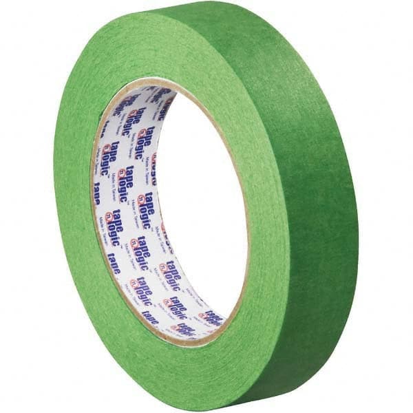 Tape Logic - Pack of (12), 60 Yd Rolls 1" Green Crepe Paper Painter's Tape - Exact Tool & Supply
