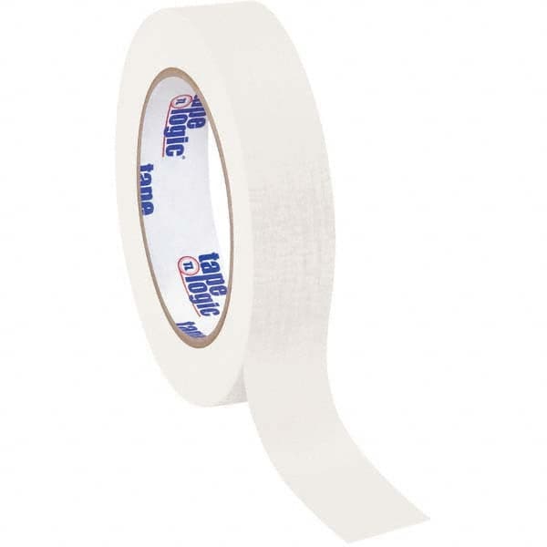 Tape Logic - Pack of (12), 60 Yd Rolls 1" White Crepe Paper Masking Tape - Exact Tool & Supply