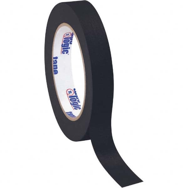 Tape Logic - Pack of (12), 60 Yd Rolls 3/4" Black Crepe Paper Masking Tape - Exact Tool & Supply