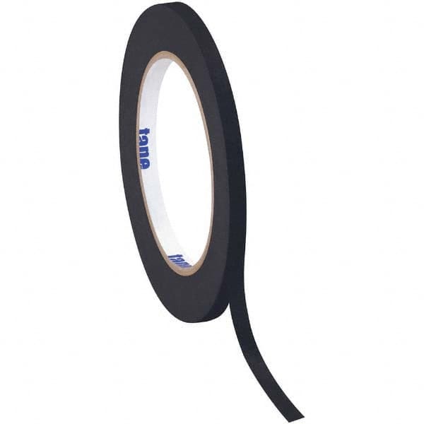 Tape Logic - Pack of (12), 60 Yd Rolls 1/4" Yd Black Crepe Paper Masking Tape - Exact Tool & Supply