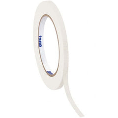 Tape Logic - Pack of (12), 60 Yd Rolls 1/4" White Crepe Paper Masking Tape - Exact Tool & Supply