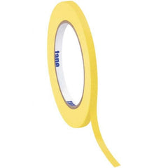 Tape Logic - Pack of (12), 60 Yd Rolls 1/4" x 60 Yd Yellow Crepe Paper Masking Tape - Exact Tool & Supply