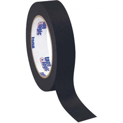 Tape Logic - Pack of (12), 60 Yd Rolls 1" Black Crepe Paper Masking Tape - Exact Tool & Supply