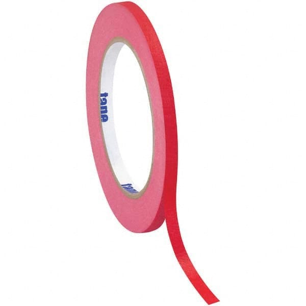 Tape Logic - Pack of (12), 60 Yd Rolls 1/4" Red Crepe Paper Masking Tape - Exact Tool & Supply