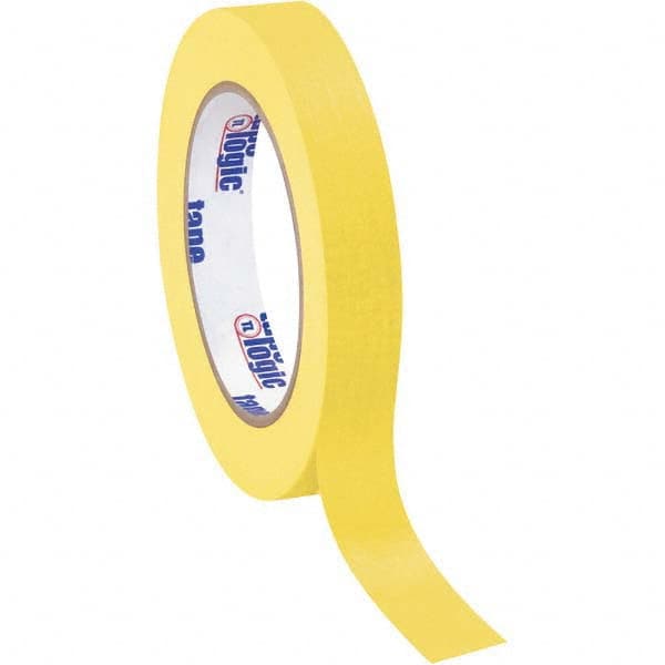 Tape Logic - Pack of (12), 60 Yd Rolls 3/4" Yellow Crepe Paper Masking Tape - Exact Tool & Supply