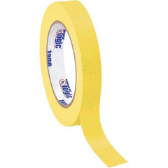 Tape Logic - Pack of (12), 60 Yd Rolls 3/4" Yellow Crepe Paper Masking Tape - Exact Tool & Supply