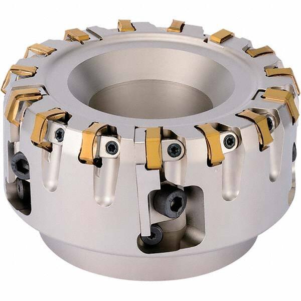 Kyocera - Indexable Square-Shoulder Face Mills Cutting Diameter (mm): 200.00 Arbor Hole Diameter (Inch): 1-7/8 - Exact Tool & Supply