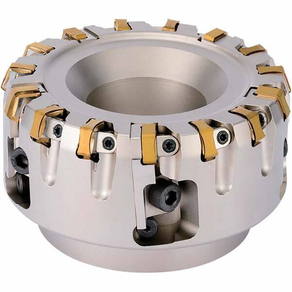 Kyocera - Indexable Square-Shoulder Face Mills Cutting Diameter (mm): 160.00 Arbor Hole Diameter (mm): 40.00 - Exact Tool & Supply