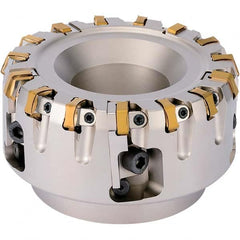 Kyocera - Indexable Square-Shoulder Face Mills Cutting Diameter (mm): 100.00 Arbor Hole Diameter (Inch): 1-1/4 - Exact Tool & Supply