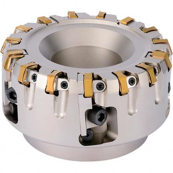 Kyocera - Indexable Square-Shoulder Face Mills Cutting Diameter (mm): 160.00 Arbor Hole Diameter (Inch): 2 - Exact Tool & Supply