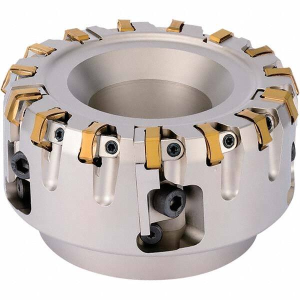 Kyocera - Indexable Square-Shoulder Face Mills Cutting Diameter (mm): 125.00 Arbor Hole Diameter (Inch): 1-1/2 - Exact Tool & Supply