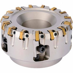 Kyocera - Indexable Square-Shoulder Face Mills Cutting Diameter (mm): 125.00 Arbor Hole Diameter (Inch): 1-1/2 - Exact Tool & Supply