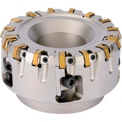Kyocera - Indexable Square-Shoulder Face Mills Cutting Diameter (mm): 80.00 Arbor Hole Diameter (mm): 31.75 - Exact Tool & Supply