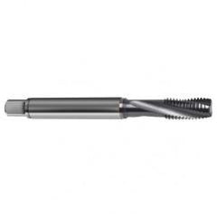 M8x0.75 4HX 3-Flute Cobalt Semi-Bottoming 15 degree Spiral Flute Tap-TiCN - Exact Tool & Supply