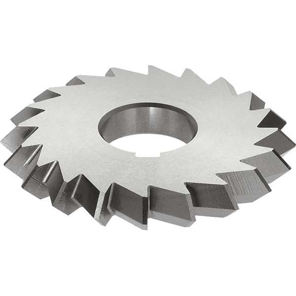 Keo - 2-3/4° 2-3/4" Cut Diam, 1/2" Cut Width, 1" Arbor, High Speed Steel Double-Angle Cutter - Exact Tool & Supply