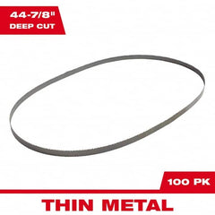Milwaukee Tool - 44-7/8" x 1/2" x 0.02" 14-18 TPI Bi-Metal Portable Band Saw Blade - Exact Tool & Supply