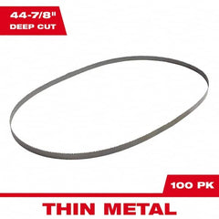 Milwaukee Tool - 44-7/8" x 1/2" x 0.02" 24 TPI Bi-Metal Portable Band Saw Blade - Exact Tool & Supply