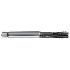 M6x1.0 4HX 3-Flute Cobalt Semi-Bottoming 10 degree Spiral Flute Tap-TiAlN - Exact Tool & Supply