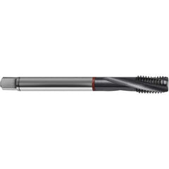 Guhring - 8-36 UNF 3 Flute 2BX Bottoming Spiral Flute Tap - High Speed Steel, TiCN Finish, 2.4803" OAL, Right Hand Flute, Right Hand Thread, H3/H4, Series 4374 - Exact Tool & Supply