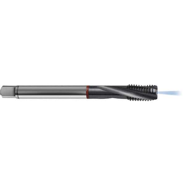Guhring - 3/8-16 UNC 3 Flute 2BX Bottoming Spiral Flute Tap - High Speed Steel, TiCN Finish, 3.937" OAL, Right Hand Flute, Right Hand Thread, H6/H7, Series 4375 - Exact Tool & Supply