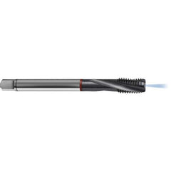 Guhring - 3/8-16 UNC 3 Flute 2BX Bottoming Spiral Flute Tap - High Speed Steel, TiCN Finish, 3.937" OAL, Right Hand Flute, Right Hand Thread, H6/H7, Series 4375 - Exact Tool & Supply