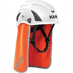 Kask America - Polyester Hard Hat Neck Shade - Adhesive Attachment, Hi-Viz Orange, Compatible with KASK Superplasma - Exact Tool & Supply