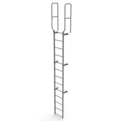 TRI-ARC - Rolling & Wall Mounted Ladders & Platforms Type: Fixed Ladder Style: Safety Cage - Exact Tool & Supply