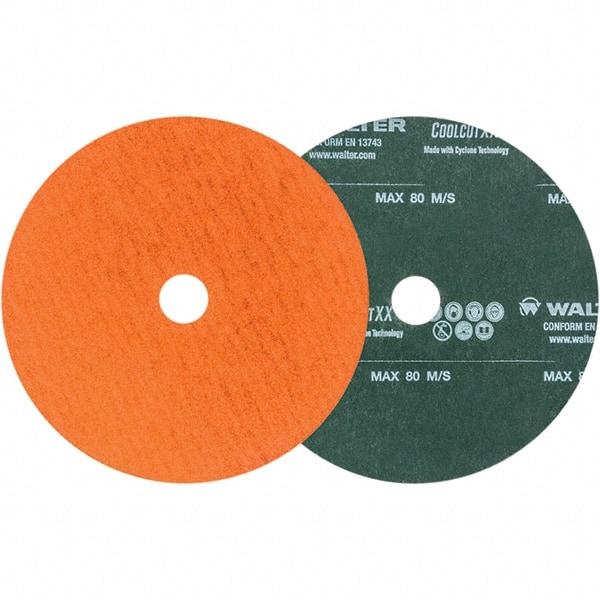 WALTER Surface Technologies - 6" Diam 7/8" Hole 100 Grit Fiber Disc - Ceramic - Exact Tool & Supply
