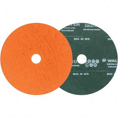 WALTER Surface Technologies - 6" Diam 7/8" Hole 60 Grit Fiber Disc - Ceramic - Exact Tool & Supply