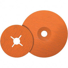 WALTER Surface Technologies - 6" Diam 7/8" Hole 36 Grit Fiber Disc - Ceramic - Exact Tool & Supply