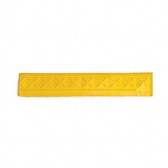Ergo Advantage - 22" Long x 4" Wide x 1" Thick, Anti-Fatigue Modular Matting Anti-Fatigue Flooring - Female, 1 Interlocking Side, Yellow, For Dry Areas - Exact Tool & Supply