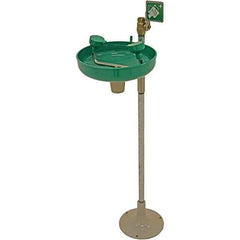 Haws - 11" Wide x 40" High, Pedestal Mount, Plastic Bowl, Eyewash Station - 5 GPM Flow Rate - Exact Tool & Supply