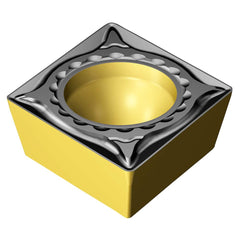 Turning Insert:  CPMT 06 02 04-PM 4415, TiCN, Al2O3 & TiN Finish,  Neutral,  0.0156″ Corner Radius,  N/A Series  CPMT-PM
