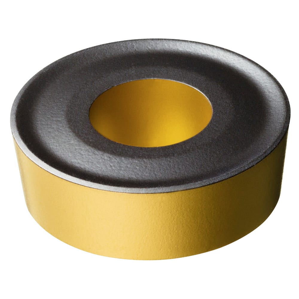 Turning Insert:  RCMX 16 06 00 4415, TiCN, Al2O3 & TiN Finish,  Neutral,  0.3150″ Corner Radius,  N/A Series  RCMX