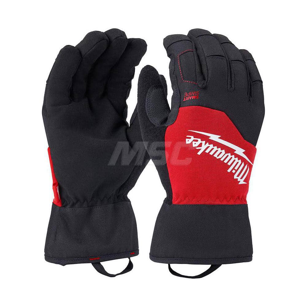 General Purpose Gloves: Size XL, Polyester-Lined Black, Smooth Grip