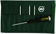 8 Piece - T6; T7; T8; T9; T10; T15; T20; T25 - ESD Safe Interchangeable Torx Blade Set in Canvas Pouch - Exact Tool & Supply