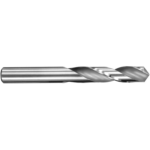 6.4 mm Dia. × 6.4 mm Shank × 31 mm Flute Length × 70 mm OAL, 3xD, 145°, Uncoated, 2 Flute, External, Round Solid Carbide Drill - Exact Tool & Supply