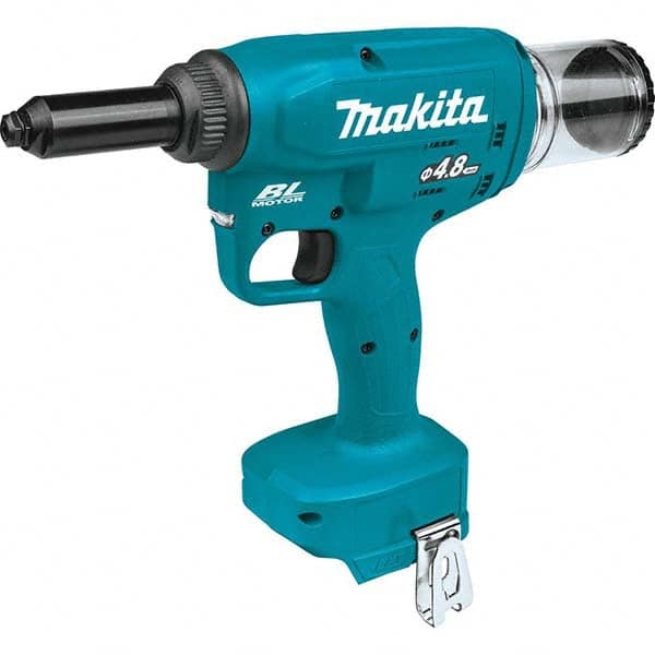 Makita - Cordless Riveters Fastener Type: Cordless Electric Riveter Closed End Rivet Capacity: All up to 3/16 - Exact Tool & Supply