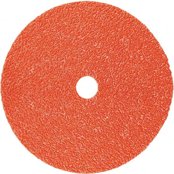 3M - 4-1/2" Diam, 7/8" Hole, 36+ Grit Ceramic Fiber Disc - Exact Tool & Supply