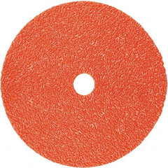 3M - 4-1/2" Diam, 7/8" Hole, 36+ Grit Ceramic Fiber Disc - Exact Tool & Supply