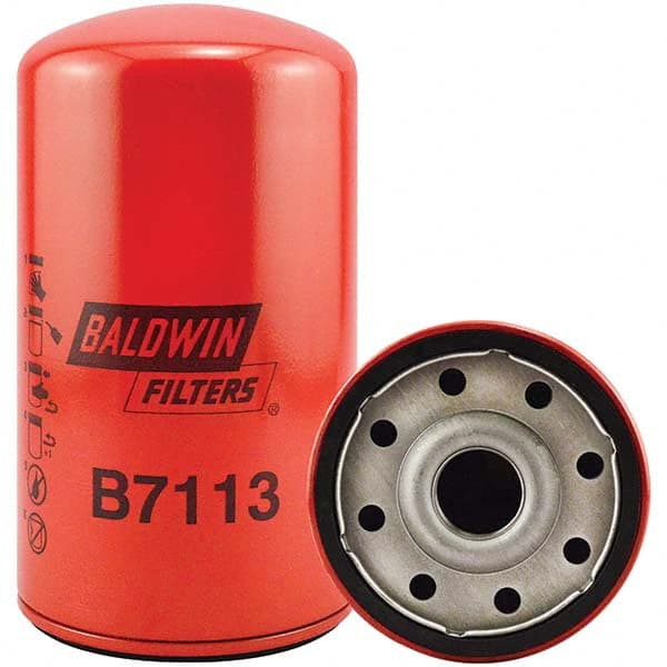 Baldwin Filters - 1-1/8 Thread 7-11/32" OAL x 4-1/4" OD Automotive Oil Filter - Exact Tool & Supply