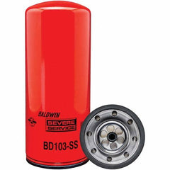 Baldwin Filters - 2-1/4 Thread 11-13/32" OAL x 4-21/32" OD Automotive Oil Filter - Exact Tool & Supply