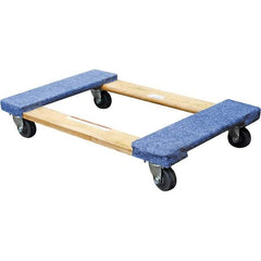 Vestil - 900 Lb Capacity Hardwood/Carpet Dolly - 30" Long x 18" Wide - Exact Tool & Supply